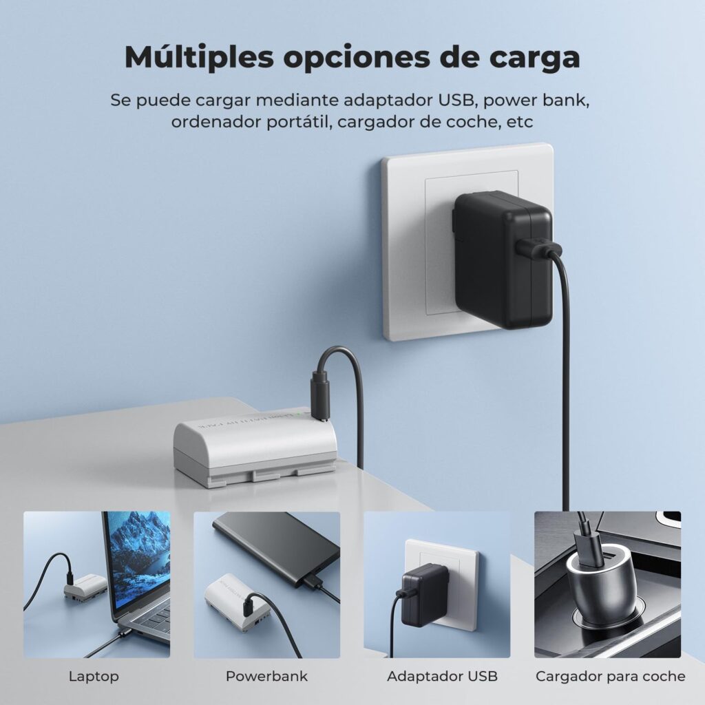 KF CONCEPT KF28.0033S1 Kit Duas Baterias LP E6NH USB C 3 1