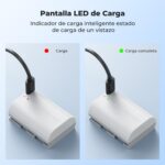 K&F CONCEPT KF28.0033S1 Kit Duas Baterias LP-E6NH USB-C 2600mAh p/Canon - Imagem 5