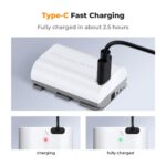 K&F CONCEPT KF28.0033S1 Kit Duas Baterias LP-E6NH USB-C 2600mAh p/Canon - Imagem 10