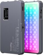 SMALLRIG Vibe P96L RGB, luz de vídeo LED compacta com temperatura de cor ajustável, efeitos RGB e bateria integrada de 1500mAh.