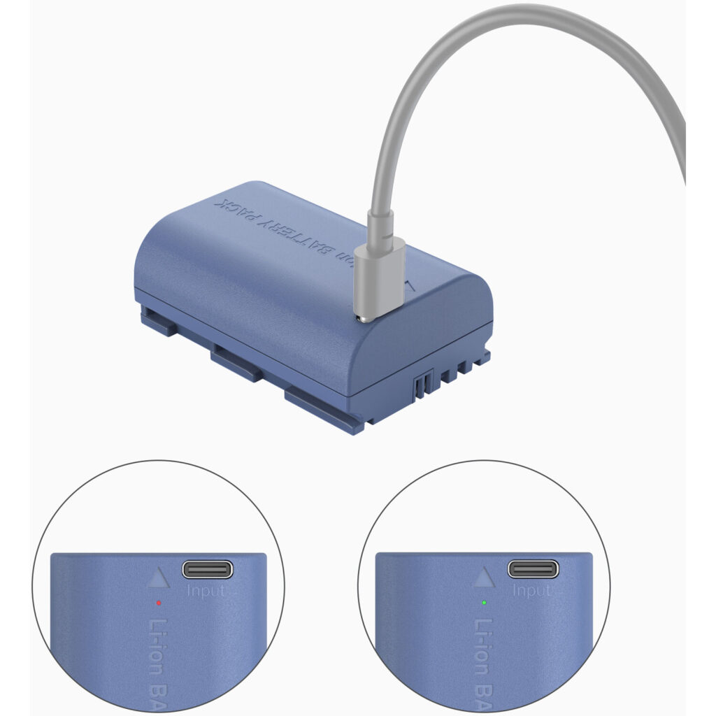 SMALLRIG 5406 Bateria LP E6P USB C 7 1